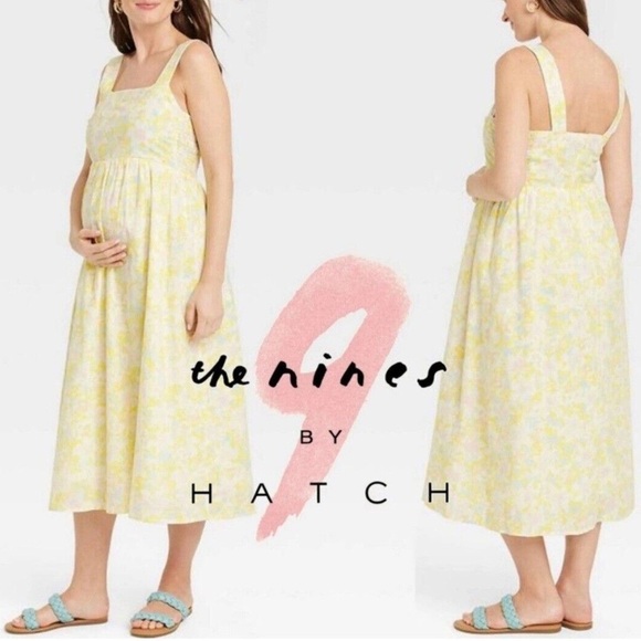 🌸The Nines by Hatch Spring Floral Midi Dress - Size M 🌸 - Picture 1 of 16